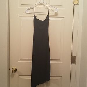 Black open back hi/low dress size small